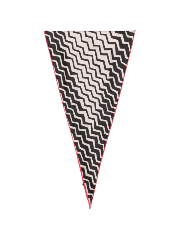 Missoni Zigzag-print Triangle Scarf in Black