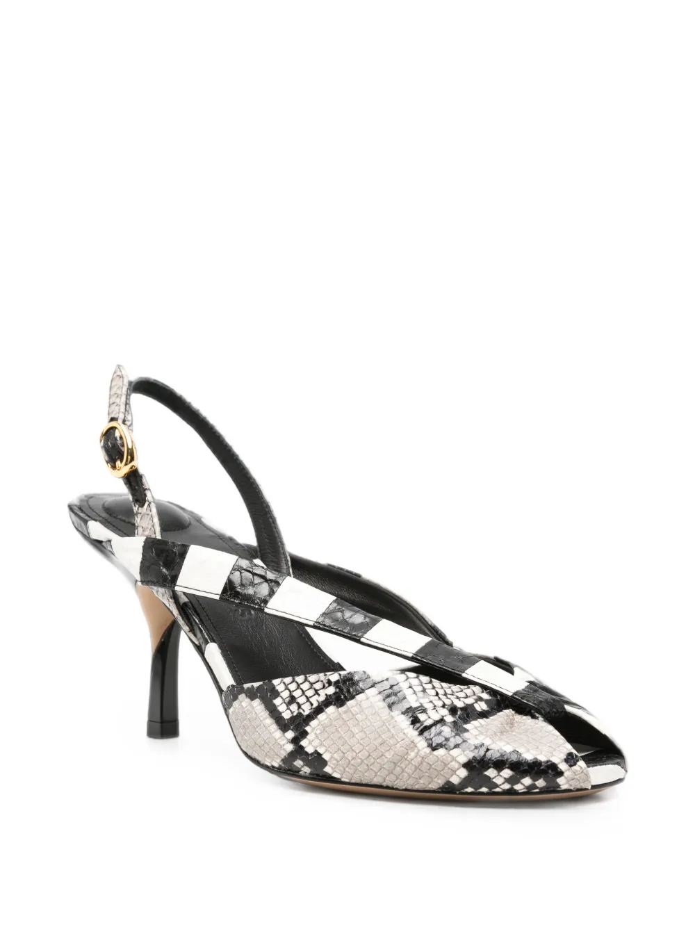 Jacquemus Gestreepte sandalen met slangen-effect Wit