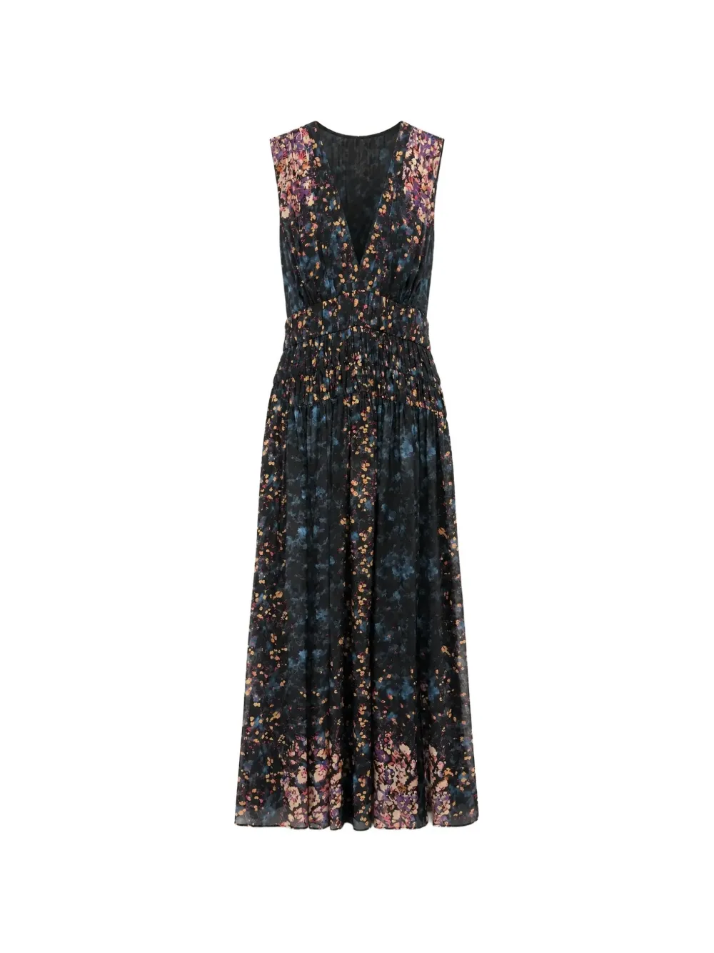 Ulla Johnson Sylvie midi-jurk met bloemenprint Zwart
