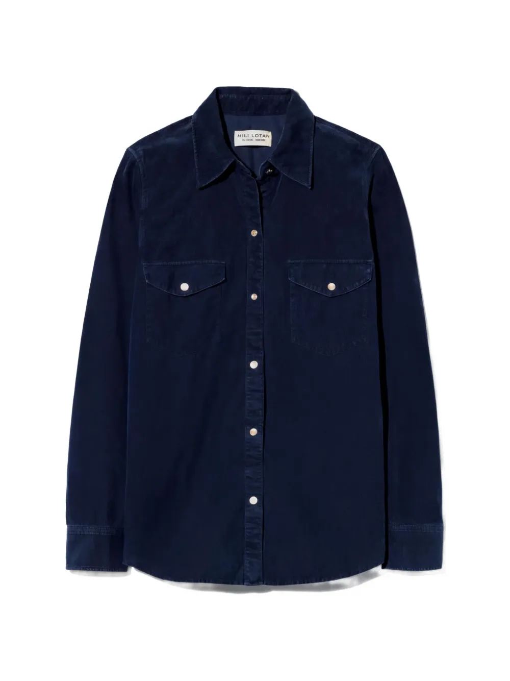 Nili Lotan Travis corduroy shirt - Blau