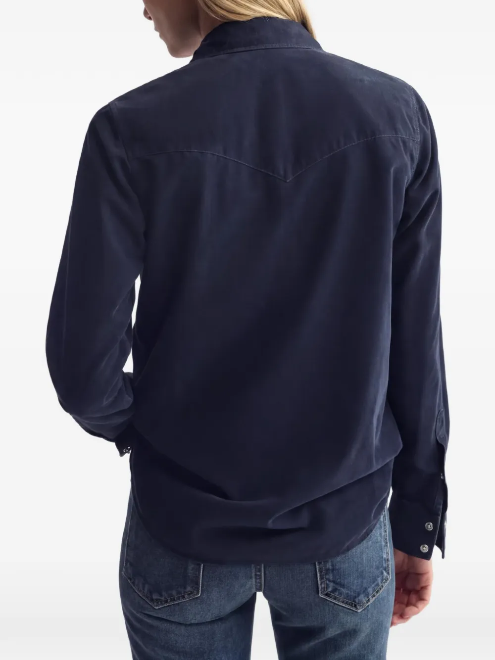 Nili Lotan Travis blouse met drukknoop Blauw