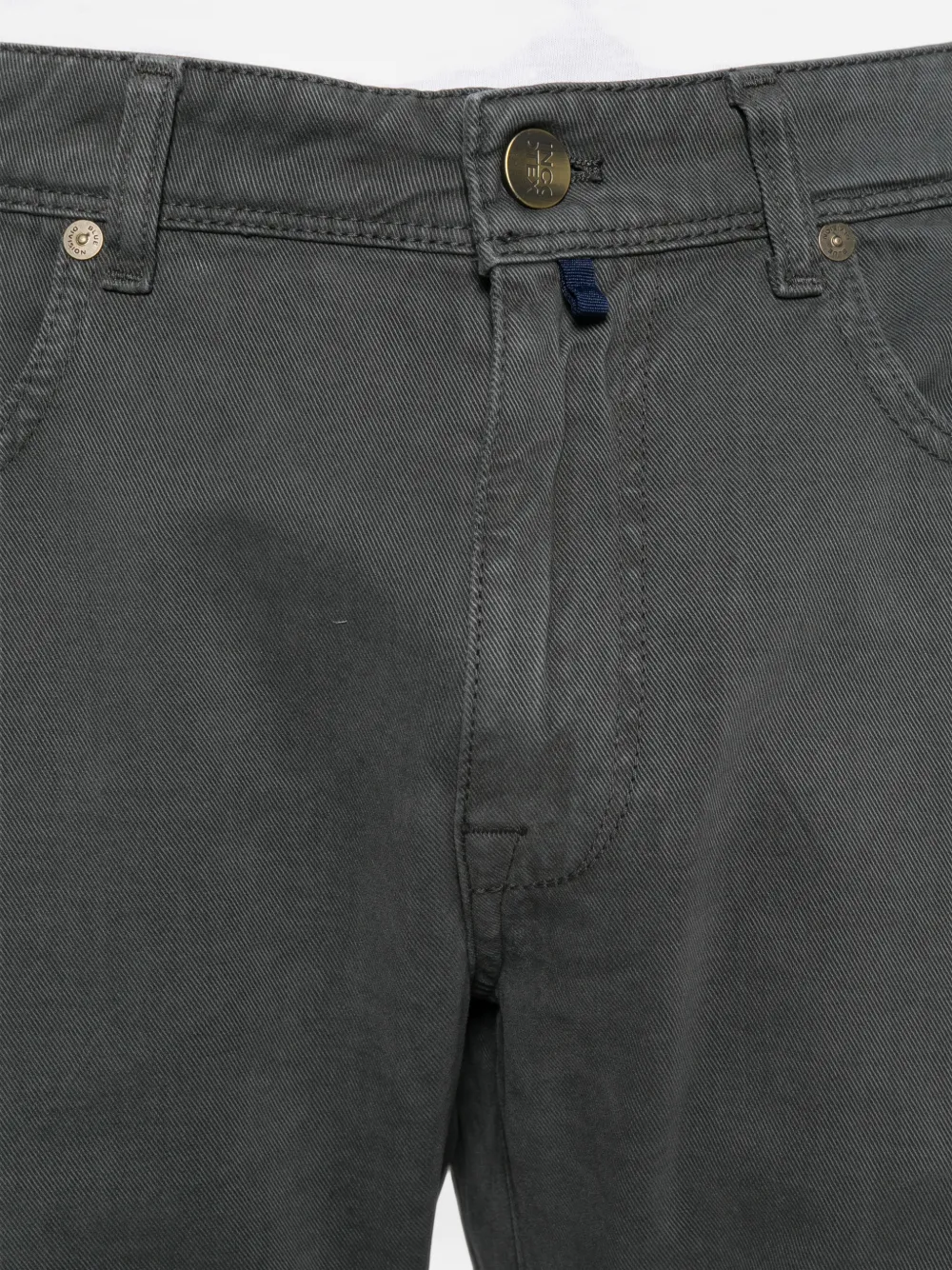 Incotex Broek met riemlussen en vijf zakken Grijs