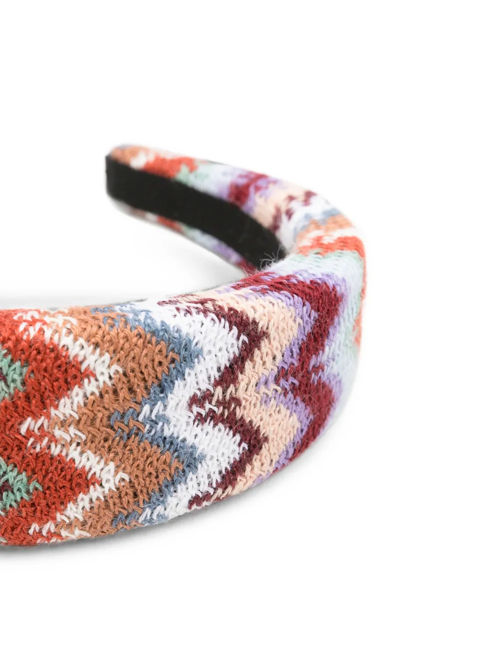 Missoni Gebreide haarband met zigzag-patroon Beige