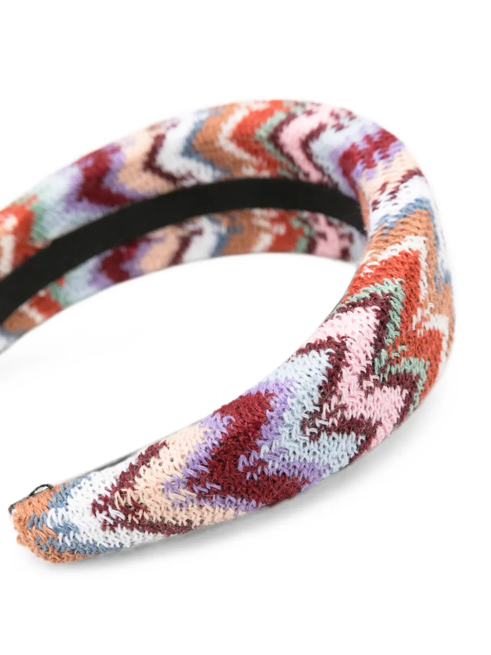 Missoni Gebreide haarband met zigzag-patroon Beige