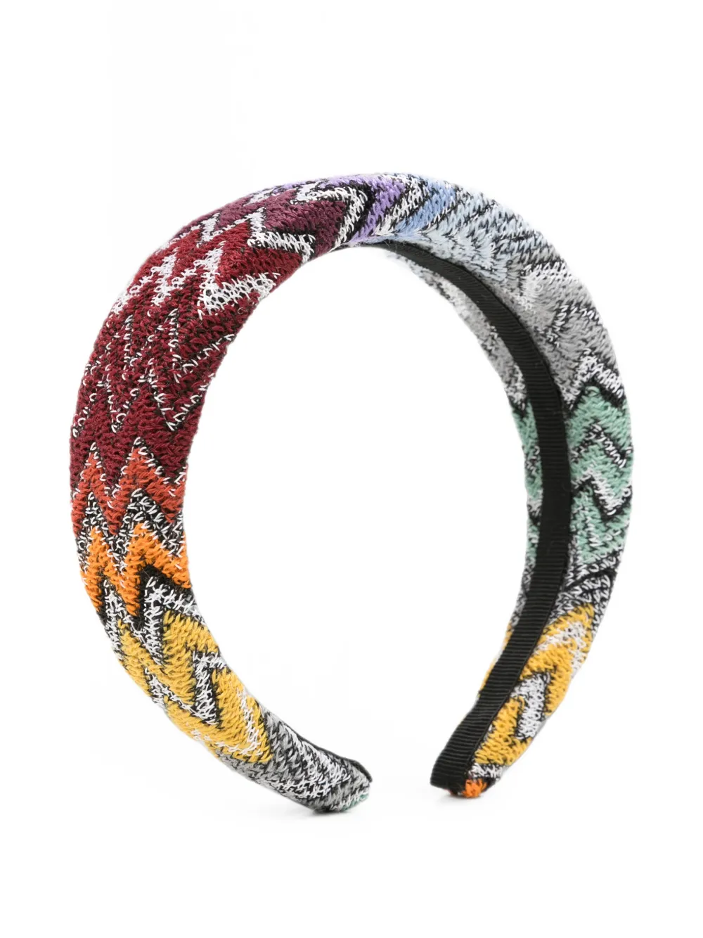 Missoni zigzag-knit padded headband - Grau