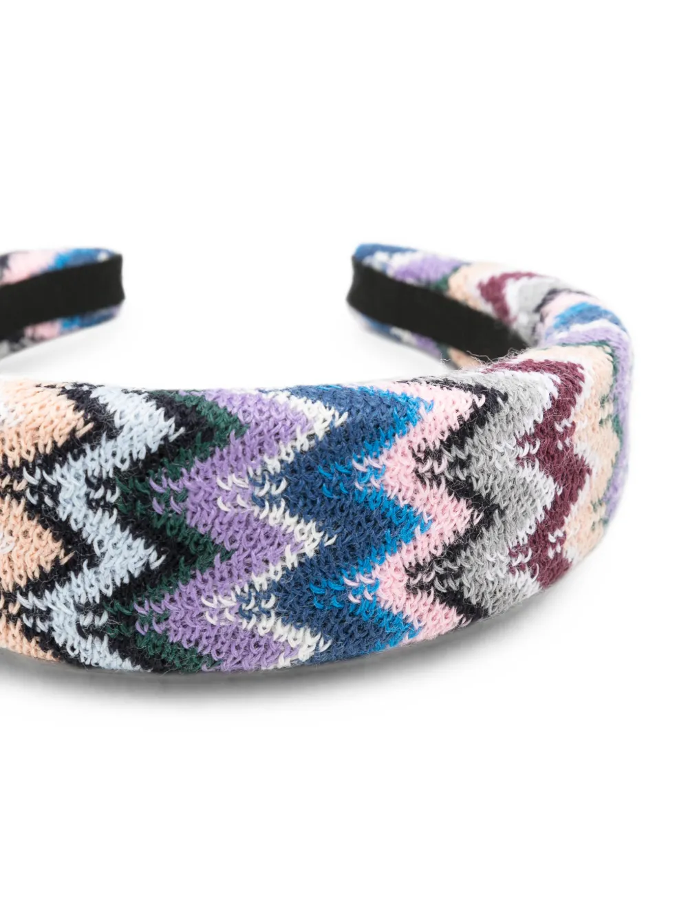 Missoni Gewatteerde haarband met zigzag-patroon Blauw