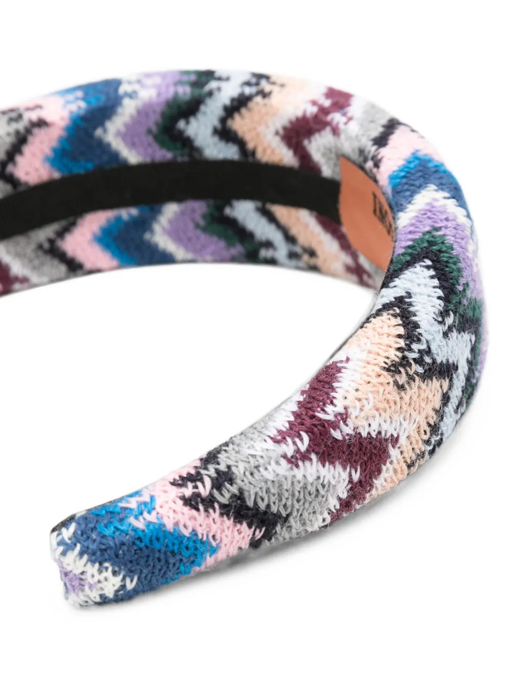 Missoni Gewatteerde haarband met zigzag-patroon Blauw