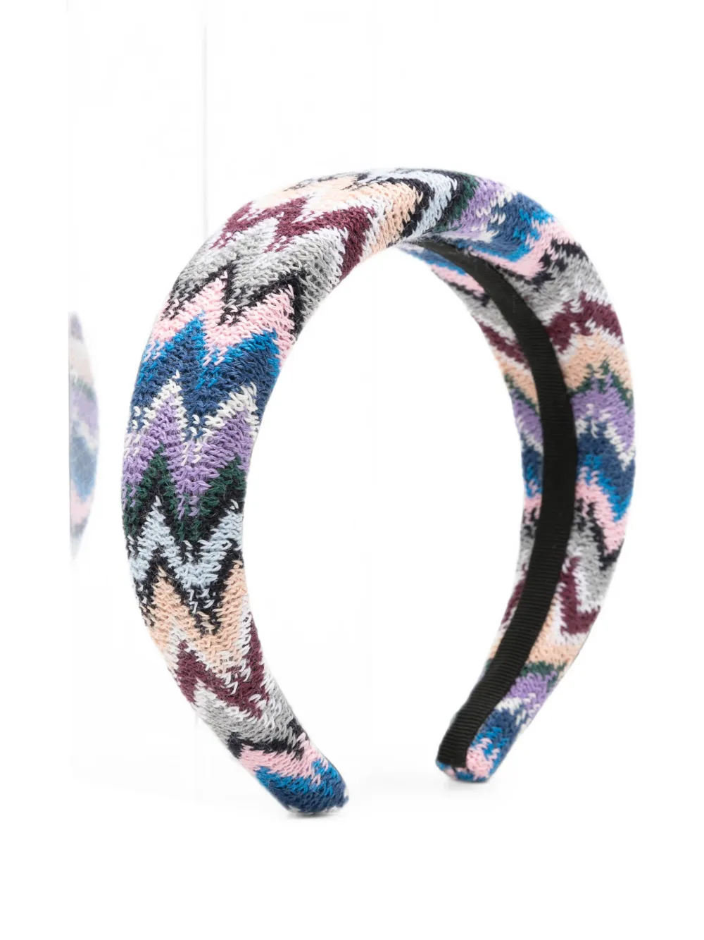 Missoni zigzag-knit padded headband - Blau