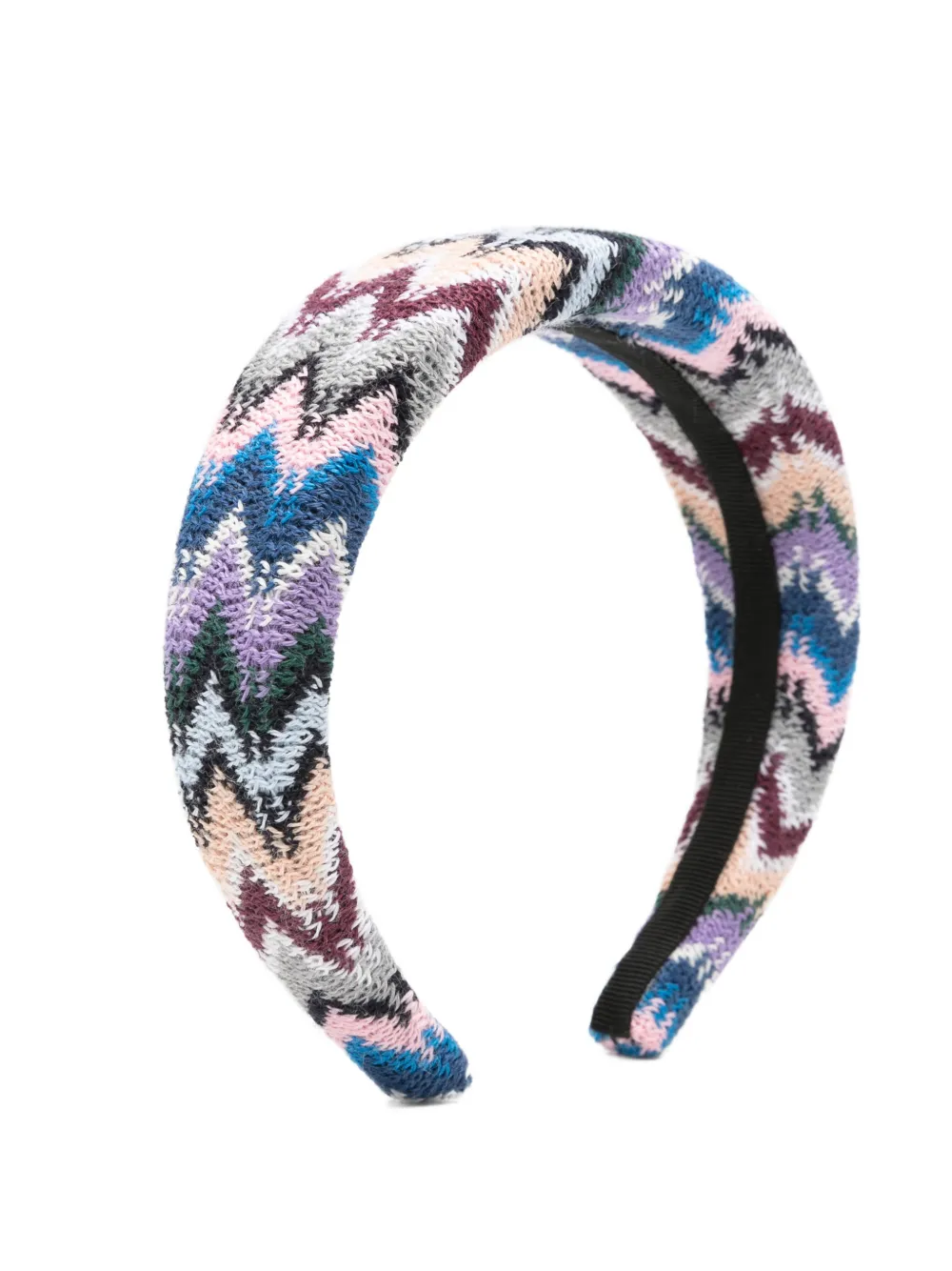 Missoni Gewatteerde haarband met zigzag-patroon Blauw