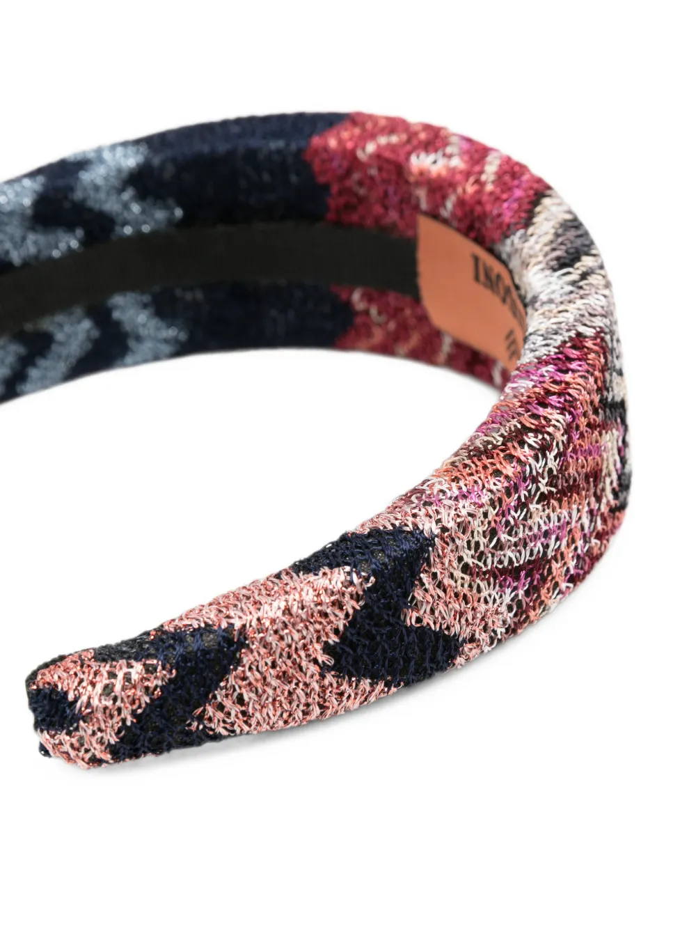 Missoni zigzag-knit padded headband Blauw