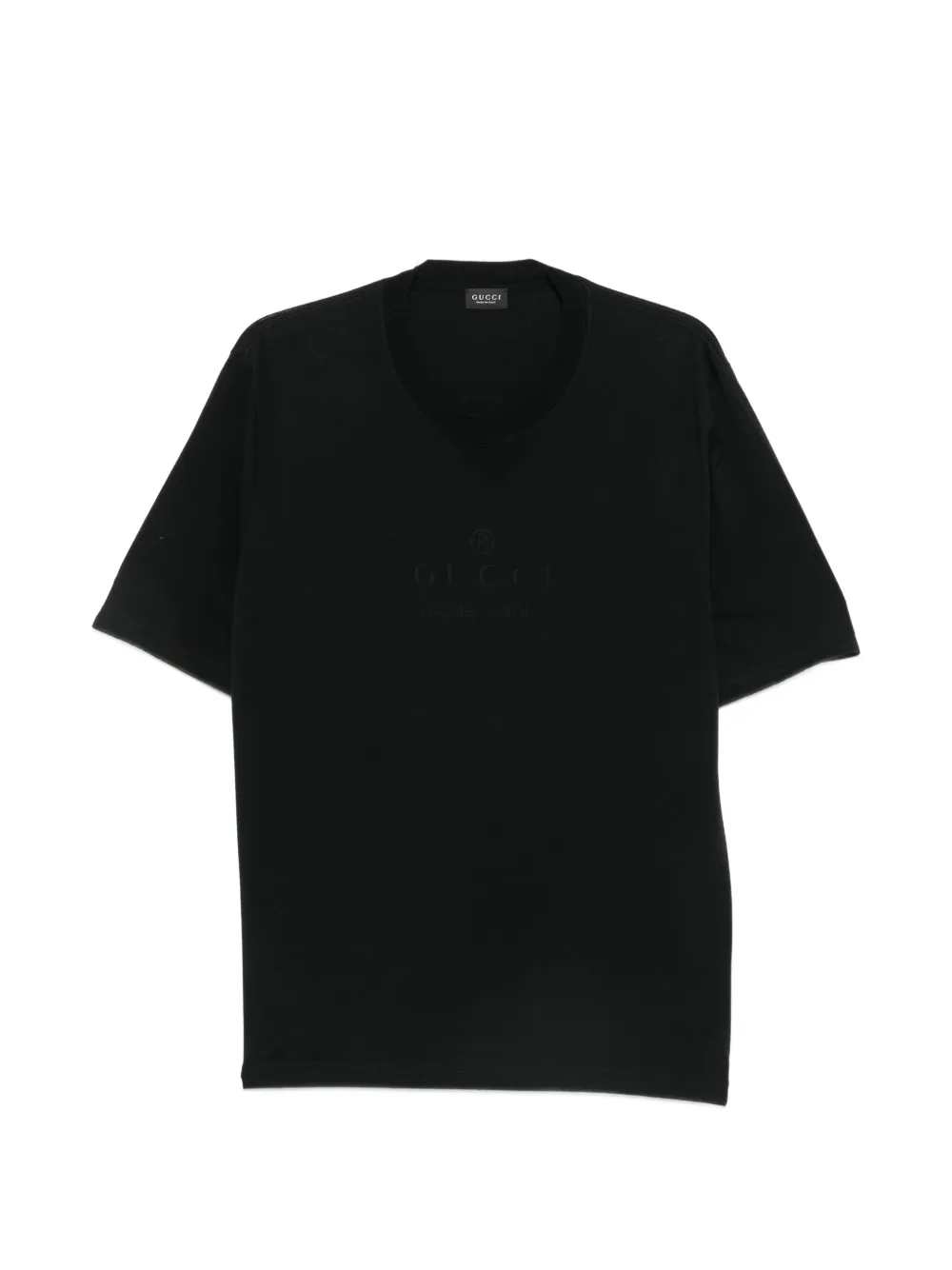 Gucci Katoenen T-shirt met geborduurd logo Zwart