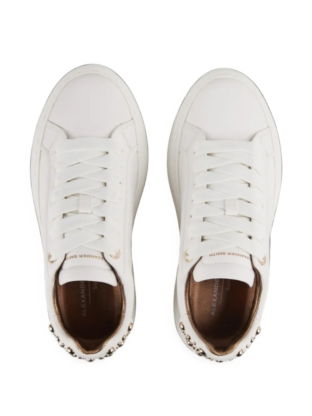 Alexander Smith Soho sneakers met studs Wit