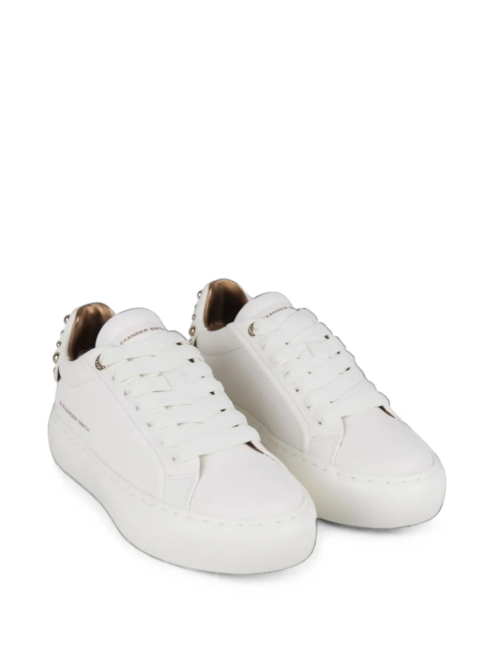 Alexander Smith Soho sneakers met studs Wit