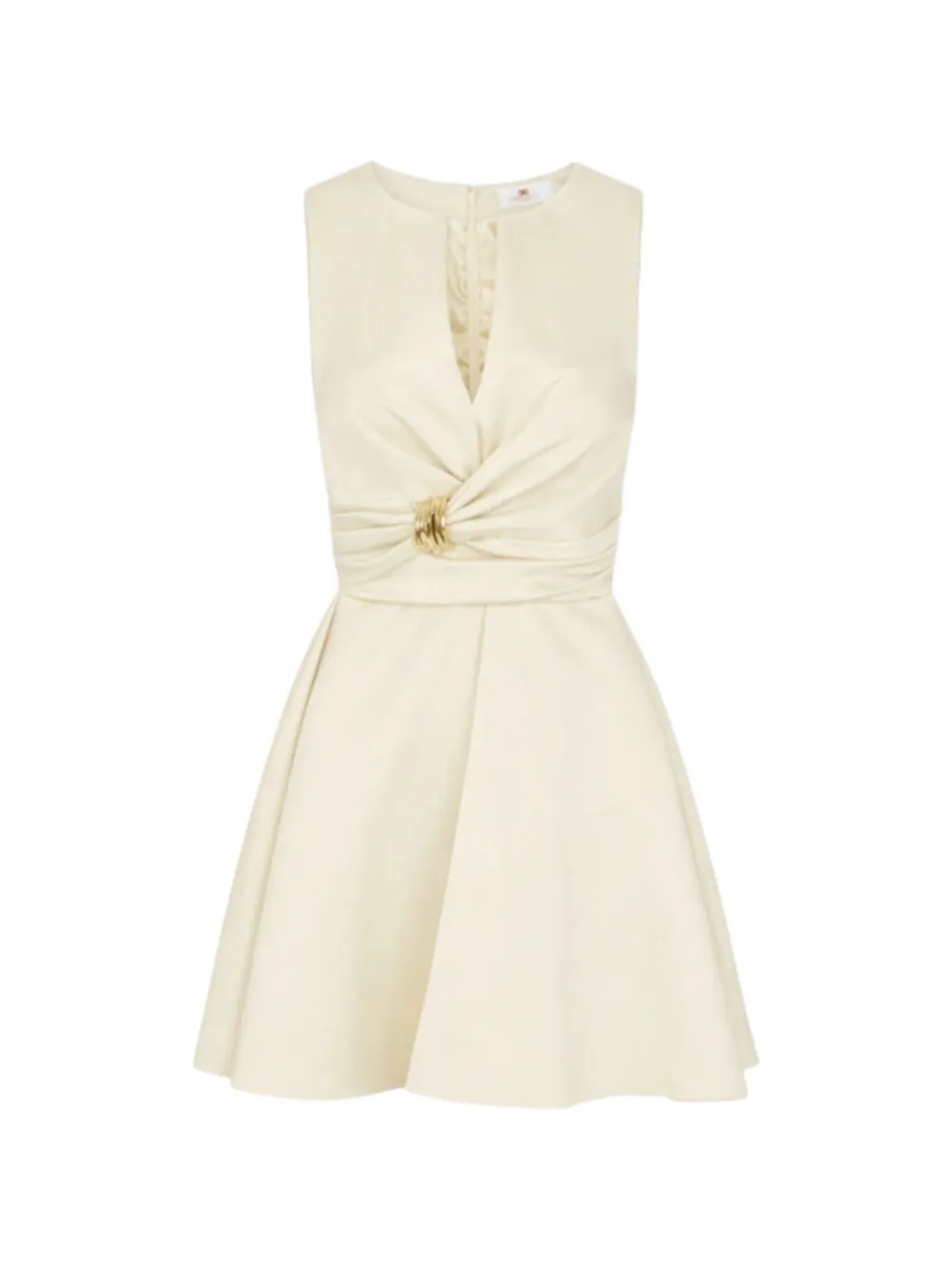 Elisabetta Franchi draped jewel-detail mini dress · 40