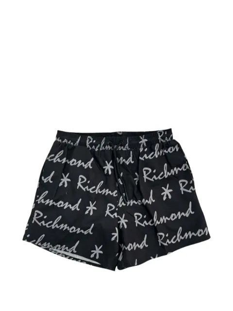 John Richmond logo-print drawstring swim shorts