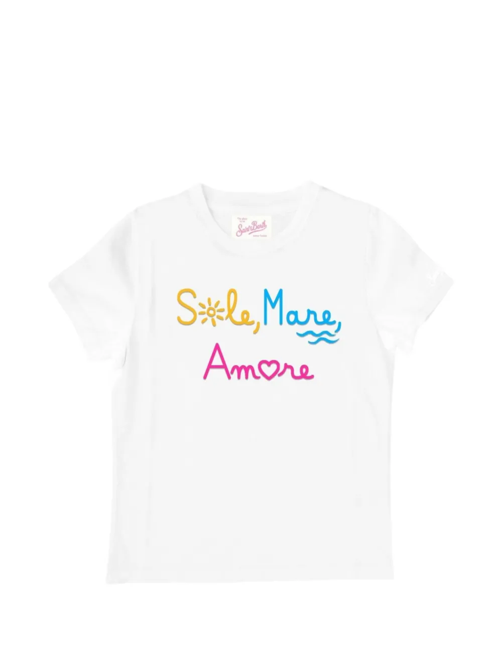 MC2 Saint Barth Kids T-shirt met borduurwerk Wit