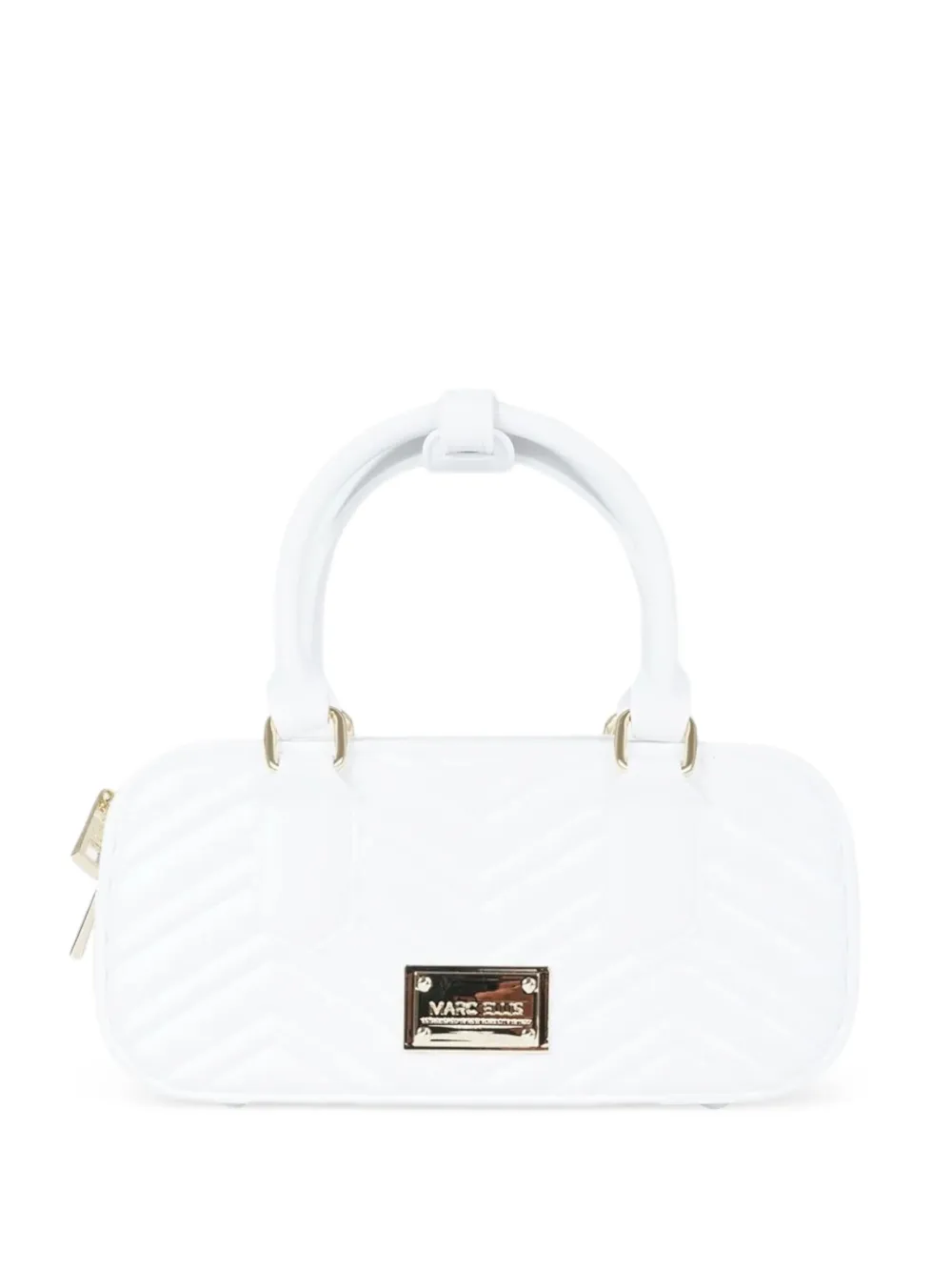 Marc Ellis sac à main Flat Soho à design matelassé - Blanc