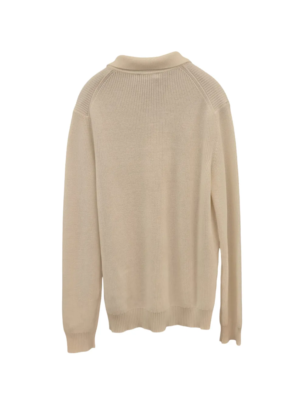 Fay Ribgebreide trui met knopen Beige