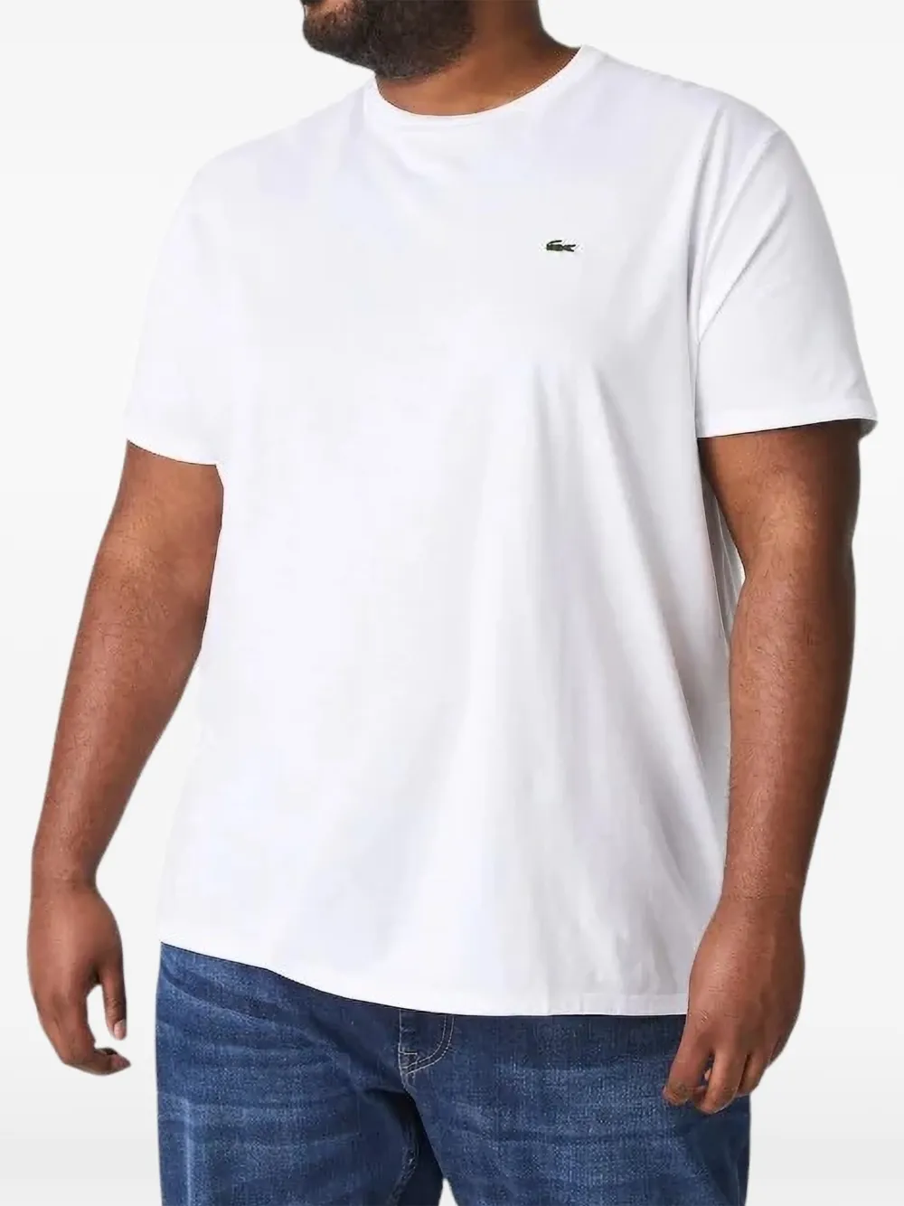 Lacoste T-shirt met logopatch Wit