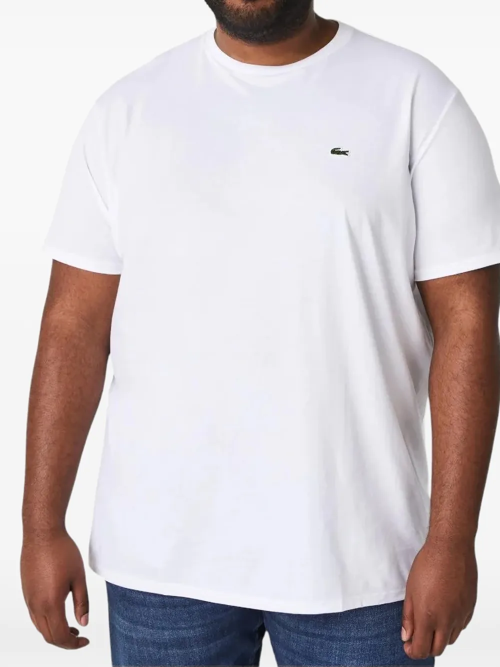 Lacoste T-shirt met logopatch Wit