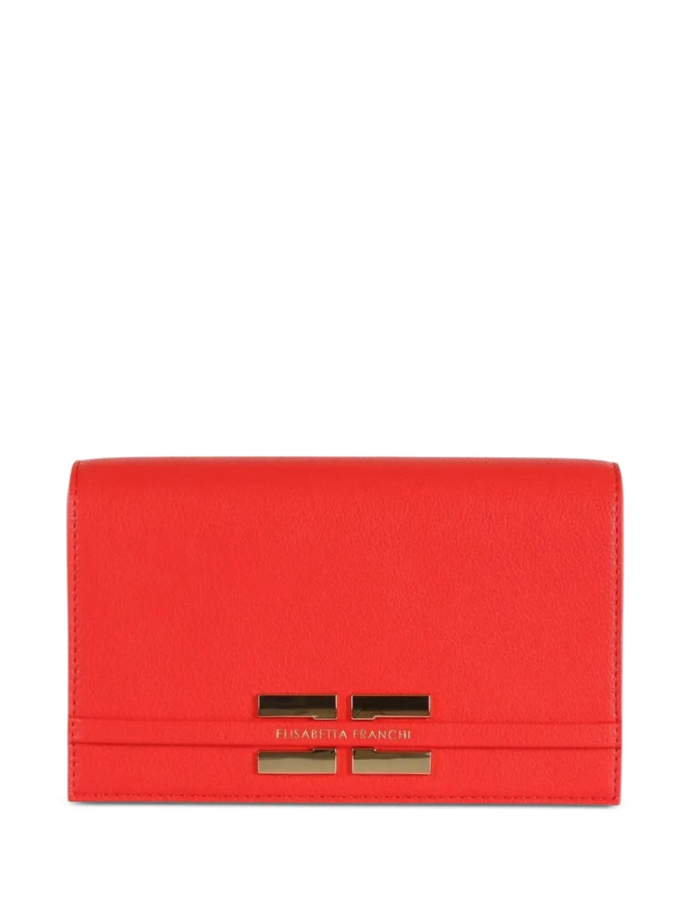 Elisabetta Franchi logo-plaque chain-strap cross body bag - Rosso