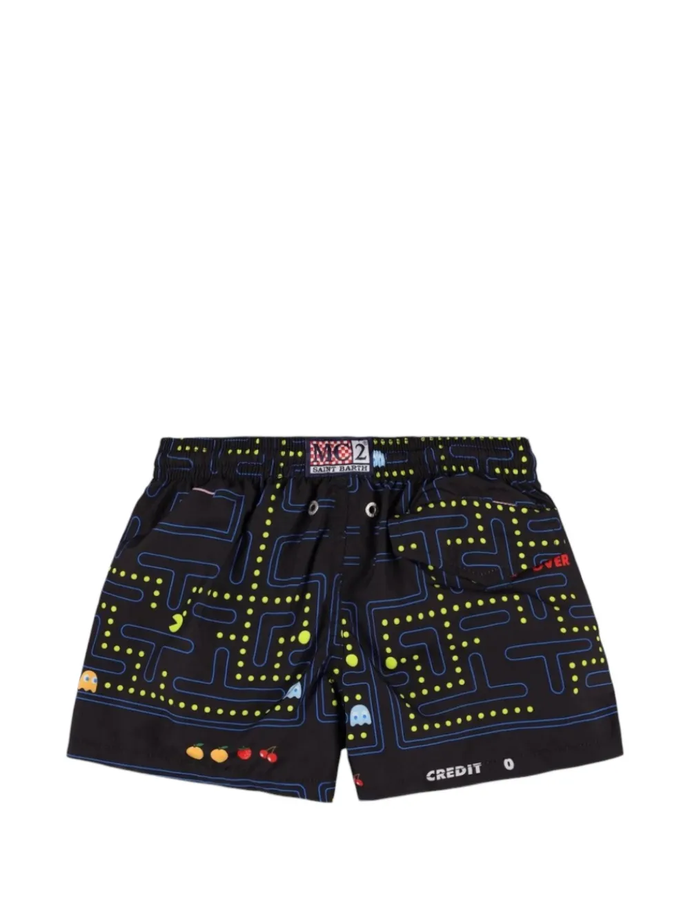 MC2 Saint Barth Kids Zwembroek met Pacman print Zwart