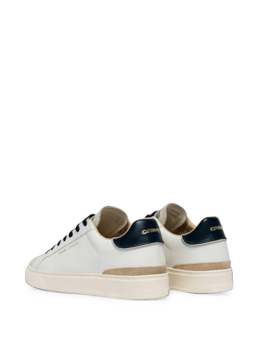 Crime London suede-trim panelled sneakers Wit