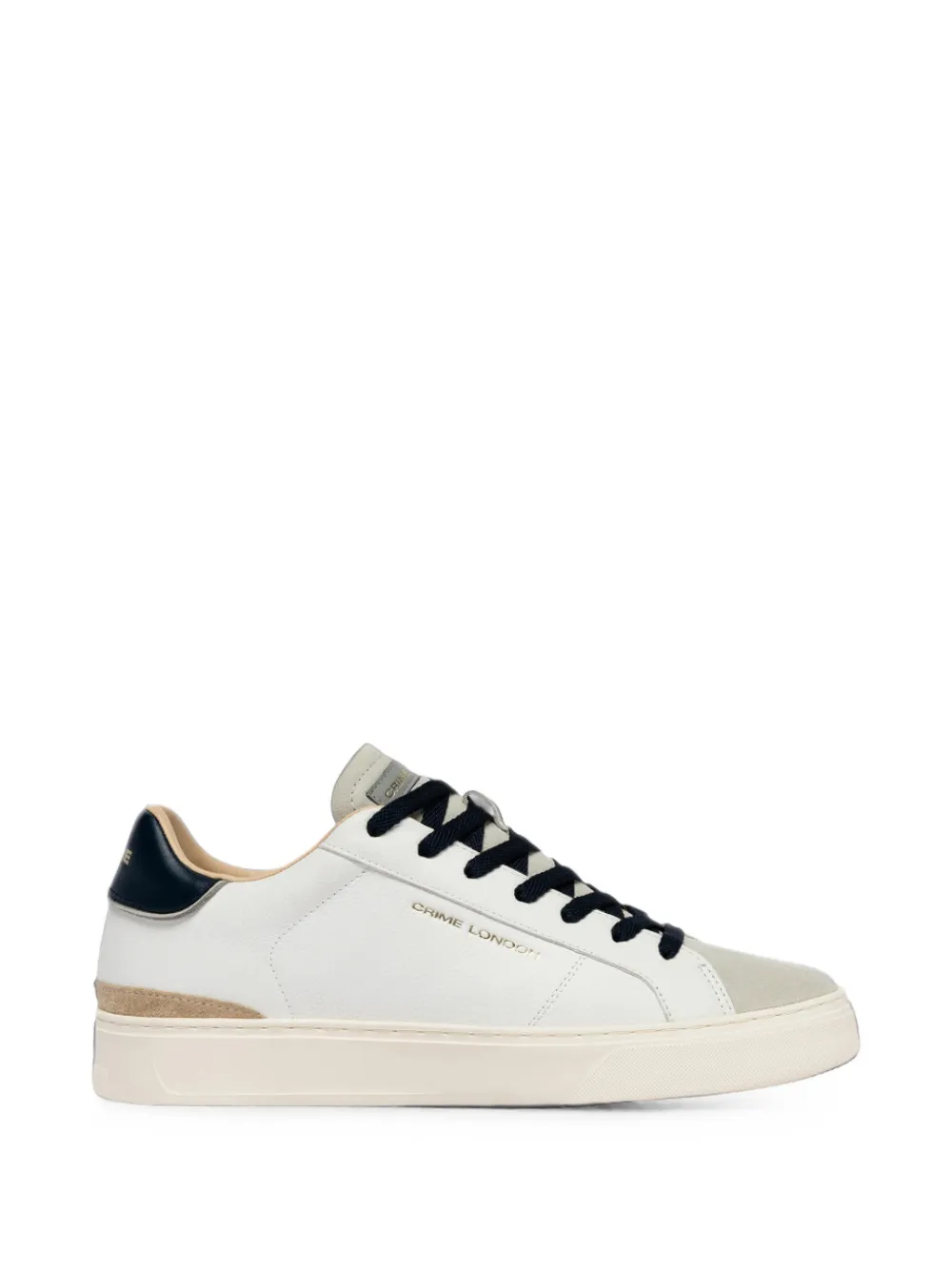 Crime London suede-trim panelled sneakers Wit