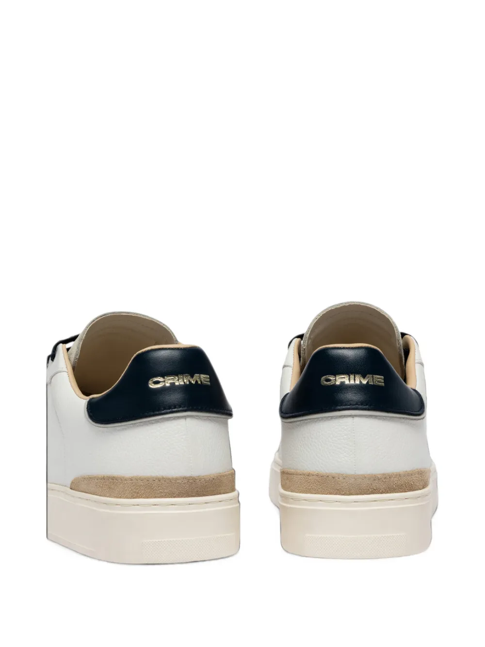 Crime London suede-trim panelled sneakers Wit