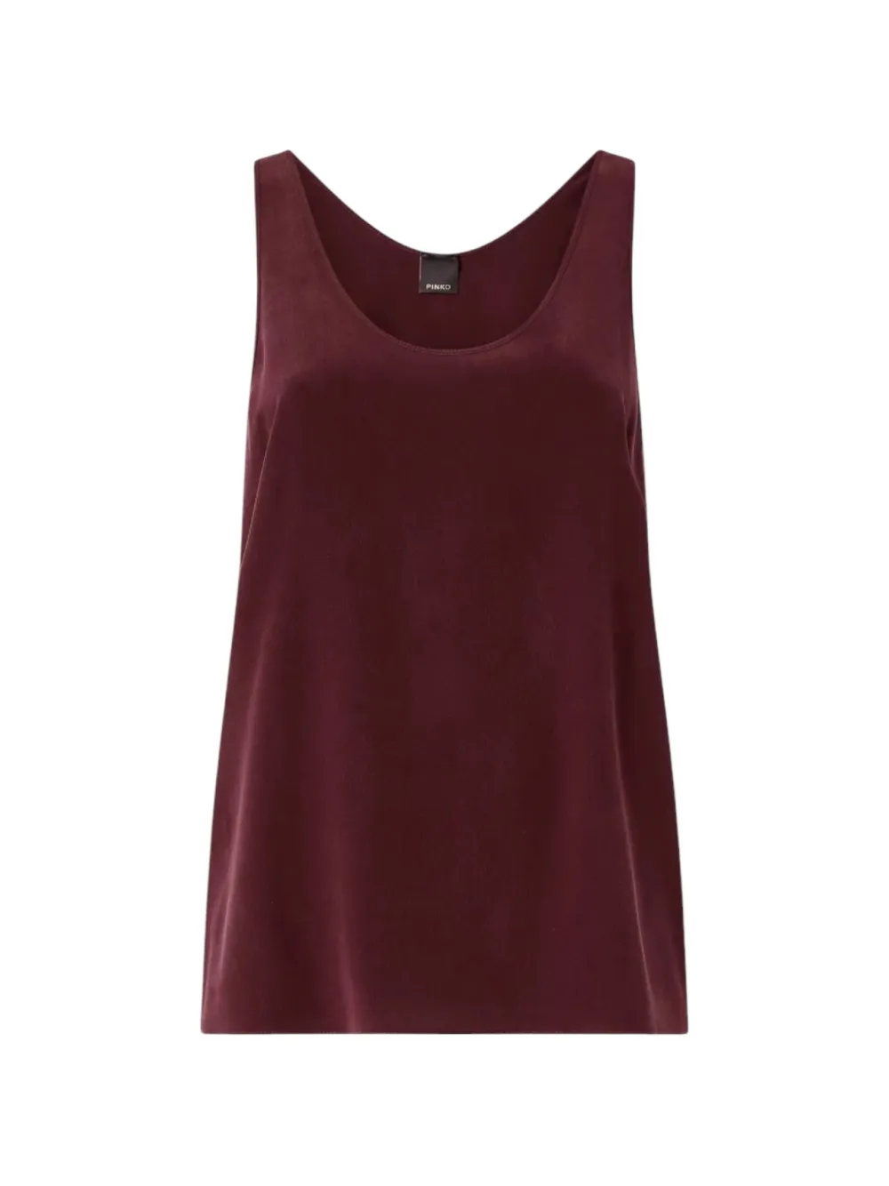 PINKO vest top in sand wash silk - Rosso