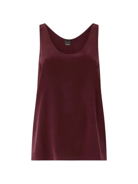 PINKO top sin mangas en seda con efecto lavado