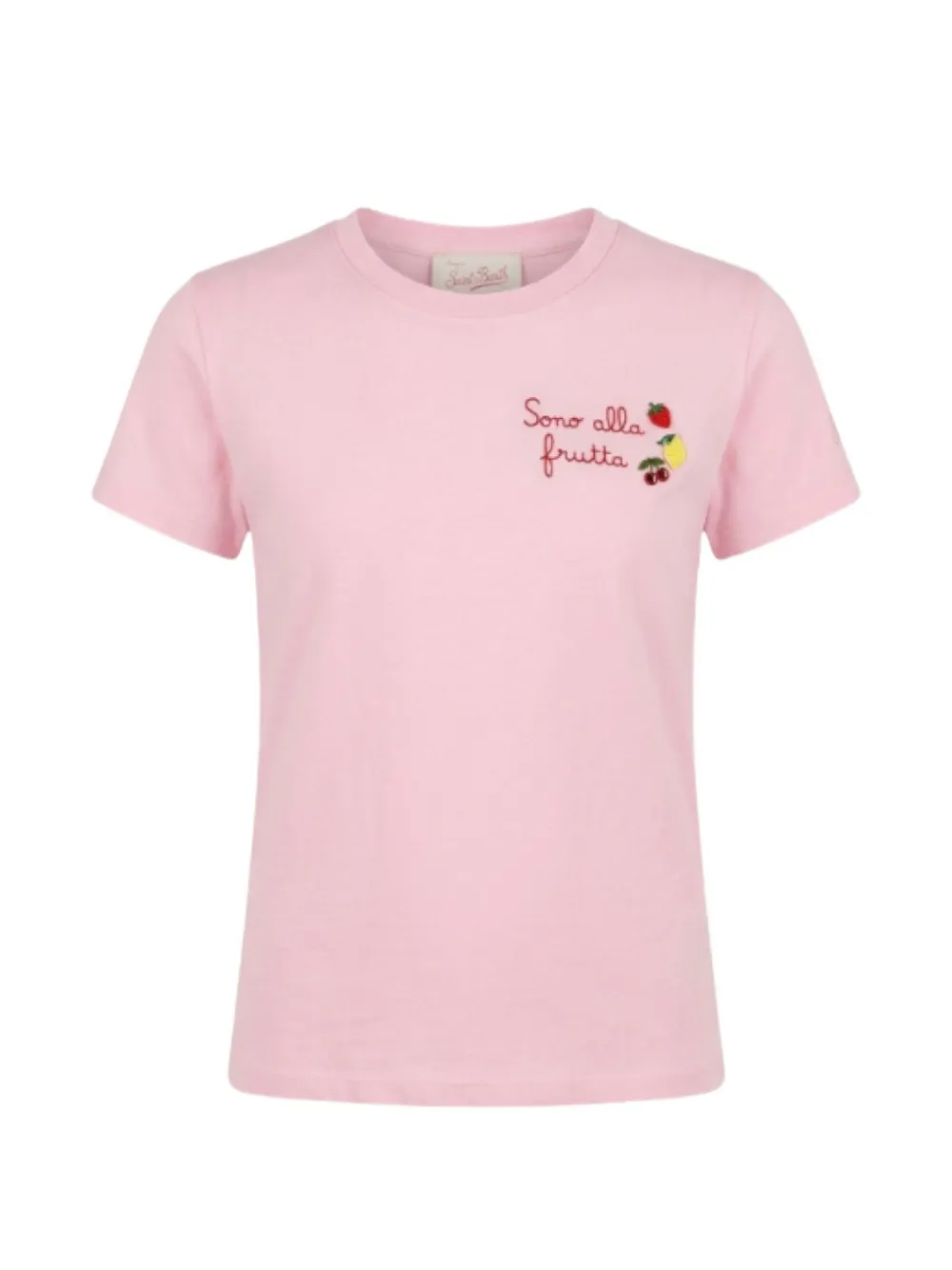 MC2 Saint Barth Kids Emilie T-shirt met borduurwerk en korte mouwen Roze
