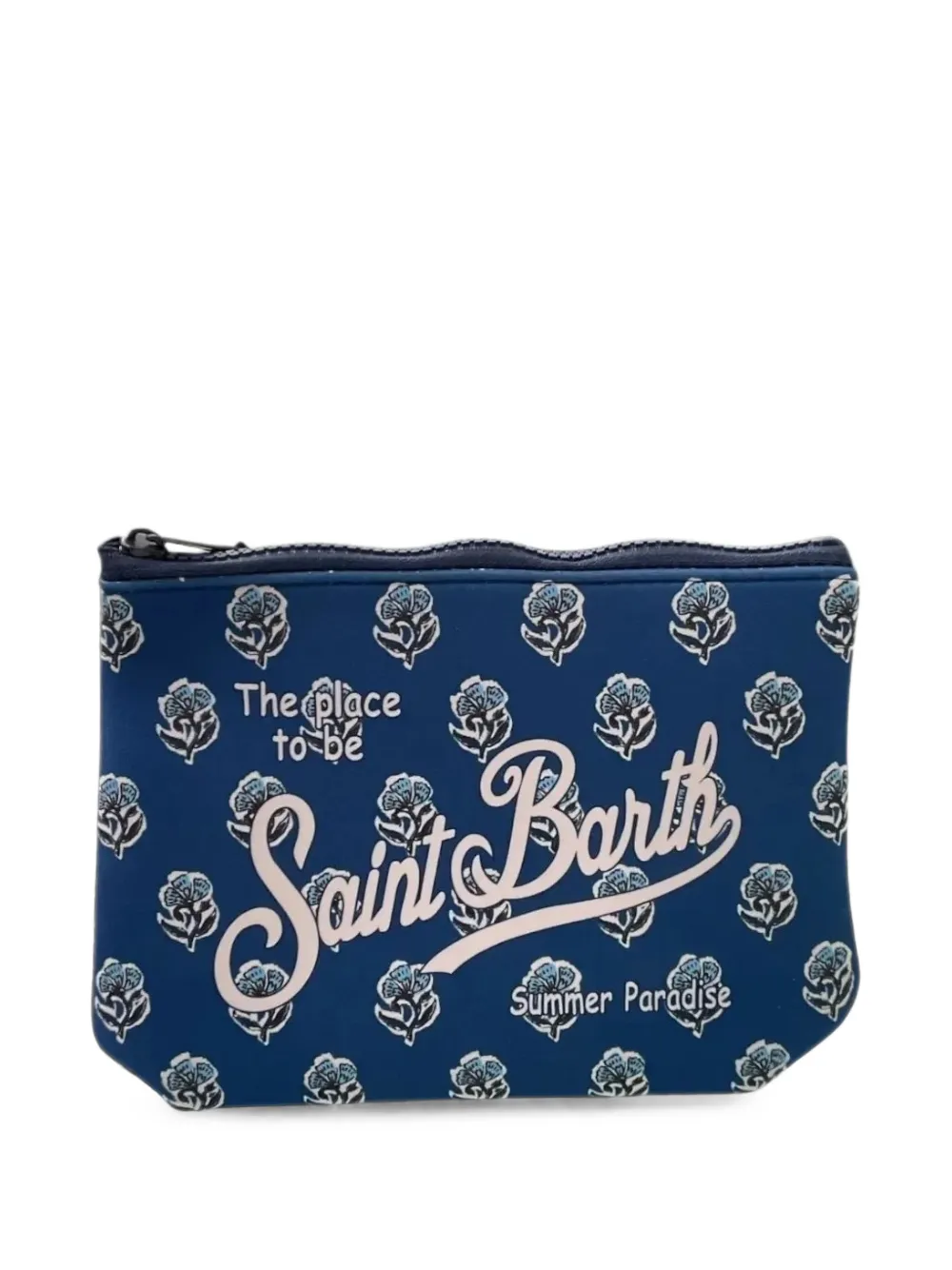 MC2 Saint Barth pochette Aline à fleurs - Bleu