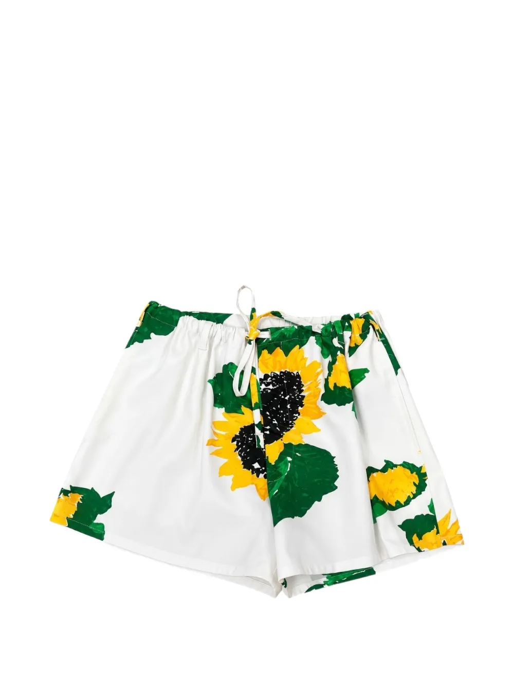 MOSCHINO JEANS sunflower-print drawstring shorts · M