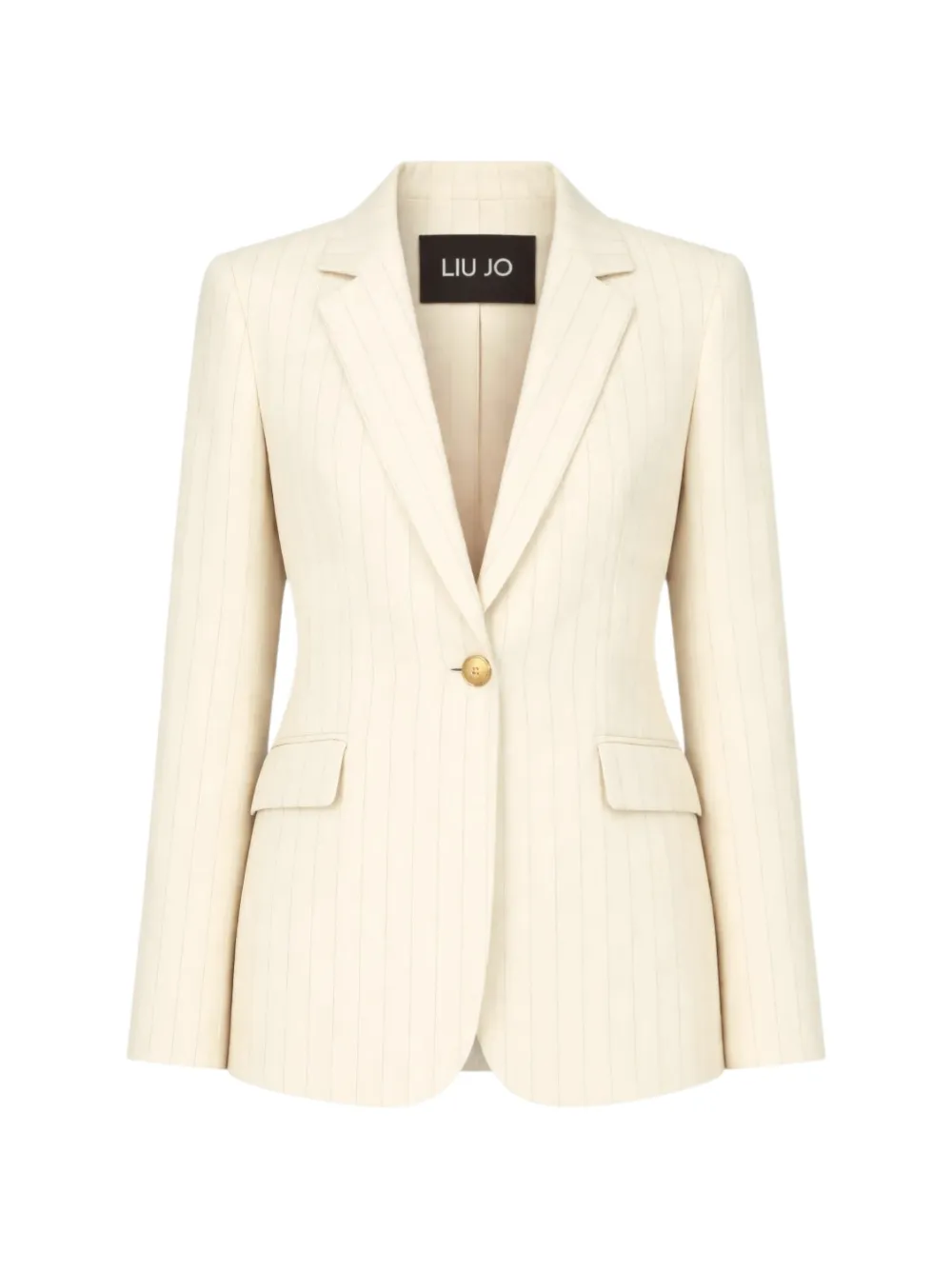 LIU JO pinstripe single-breasted blazer - Nude