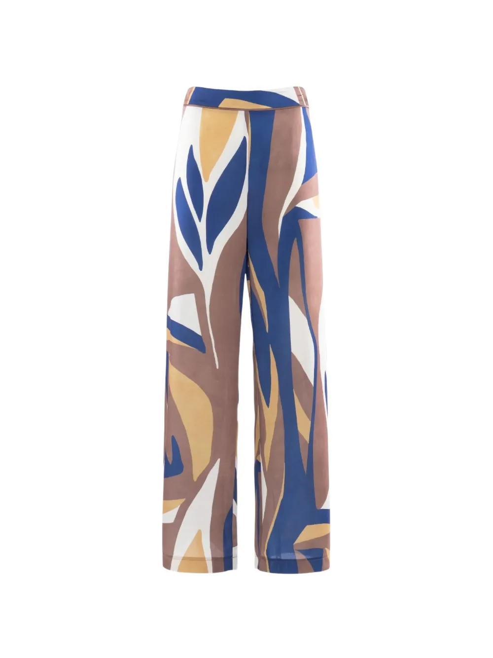 Nenette abstract-print wide-leg trousers