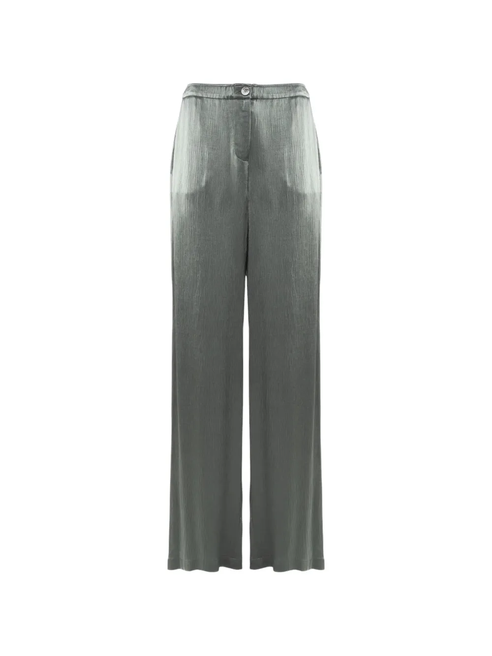 Nenette crinkle-satin wide-leg trousers