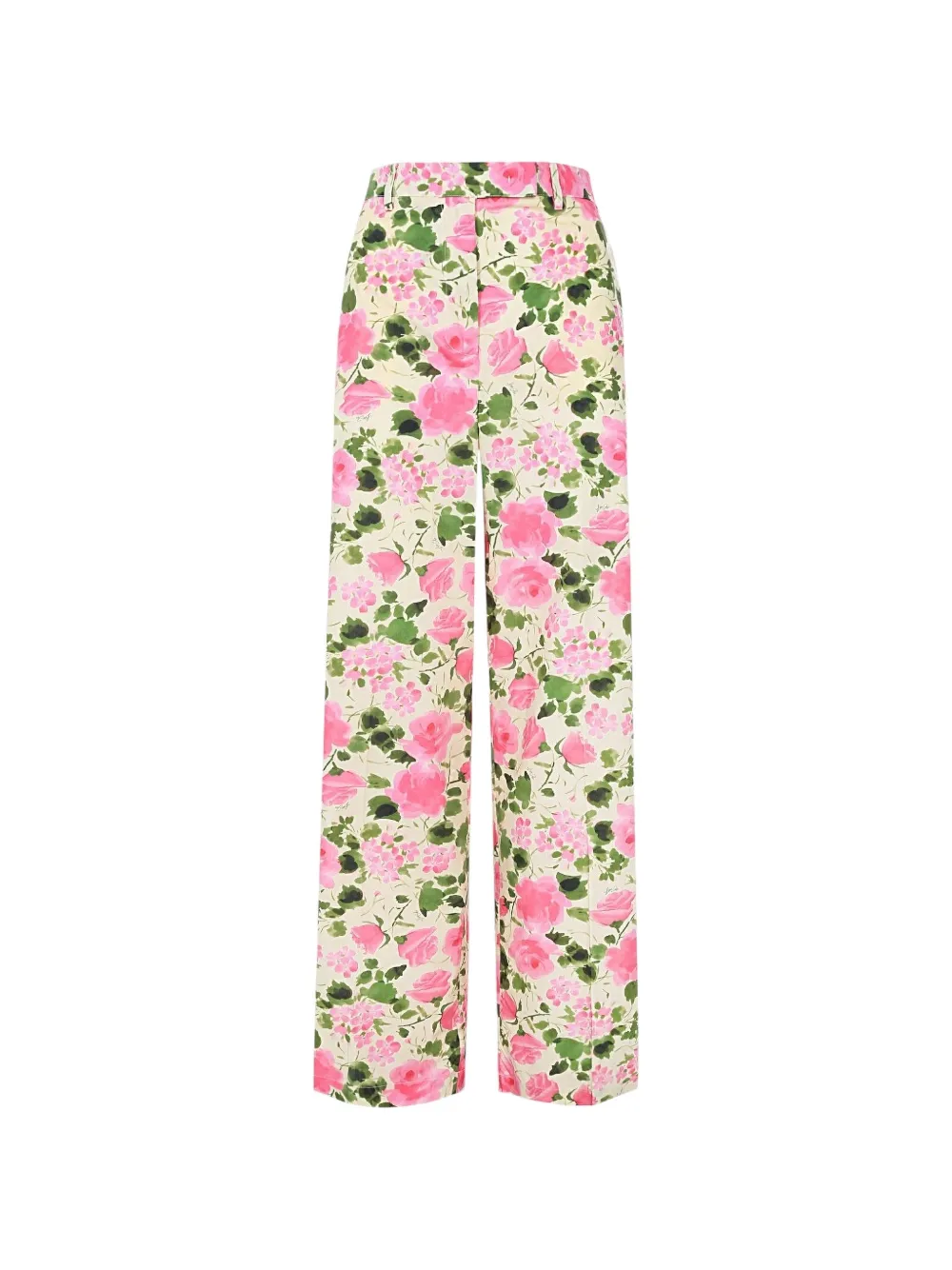 LIU JO floral-print wide-leg trousers - Nude