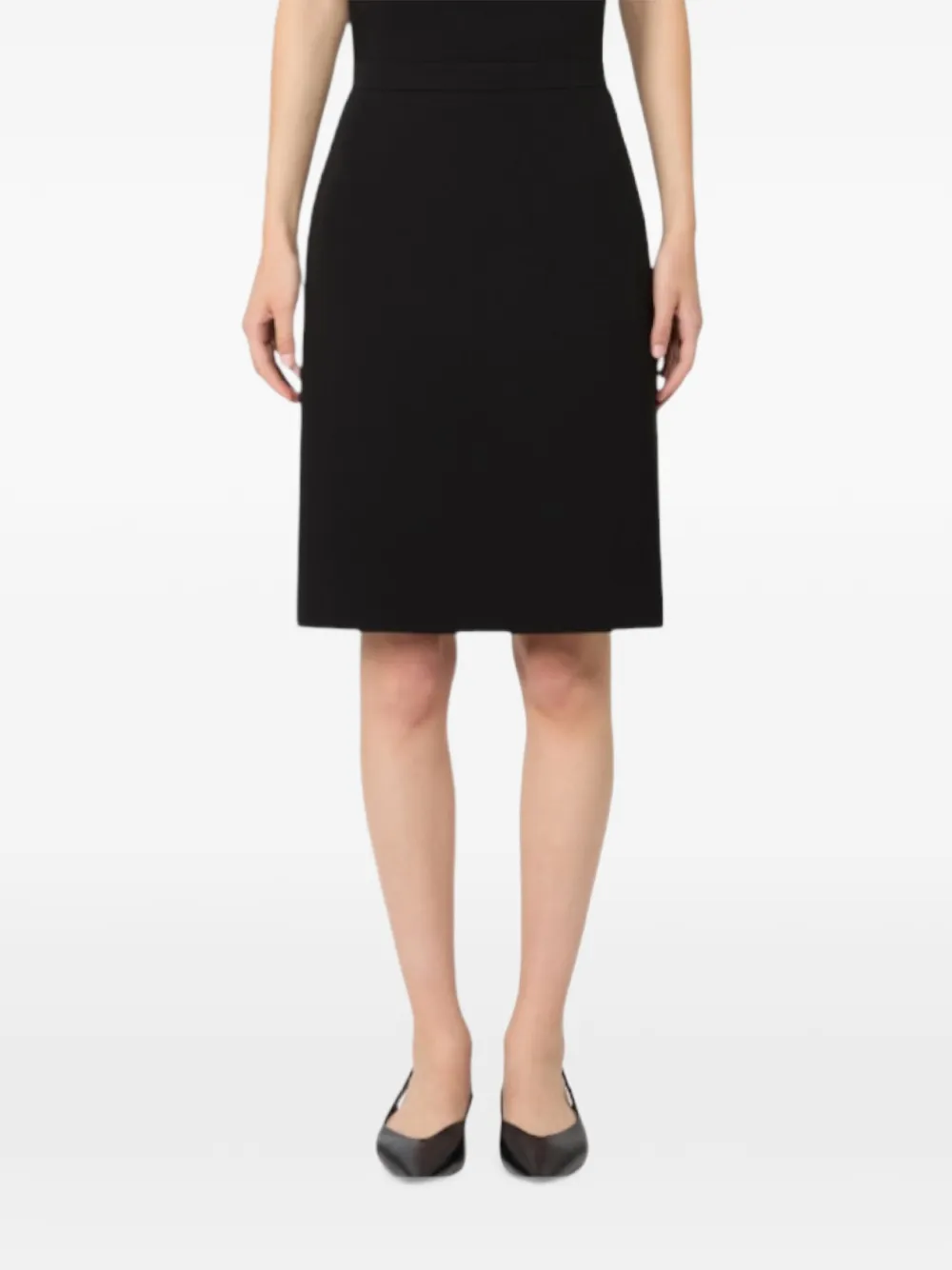 Max Mara high-waited straight-leg mini skirt Zwart