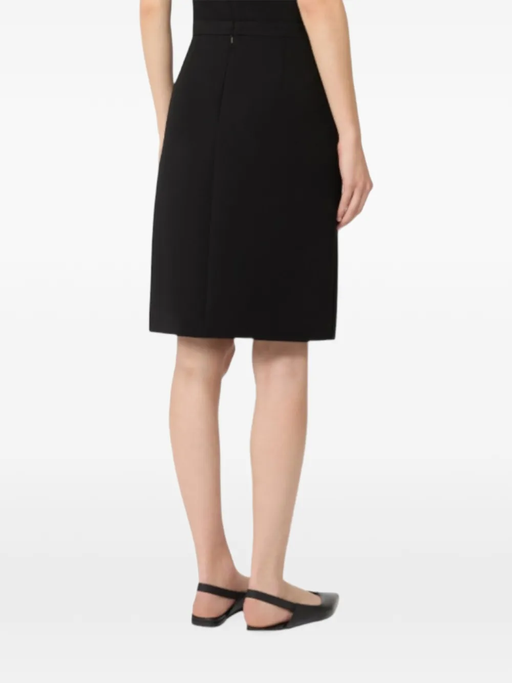 Max Mara high-waited straight-leg mini skirt Zwart