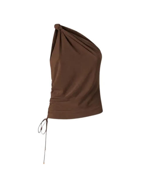 PINKO knotted-shoulder draped top