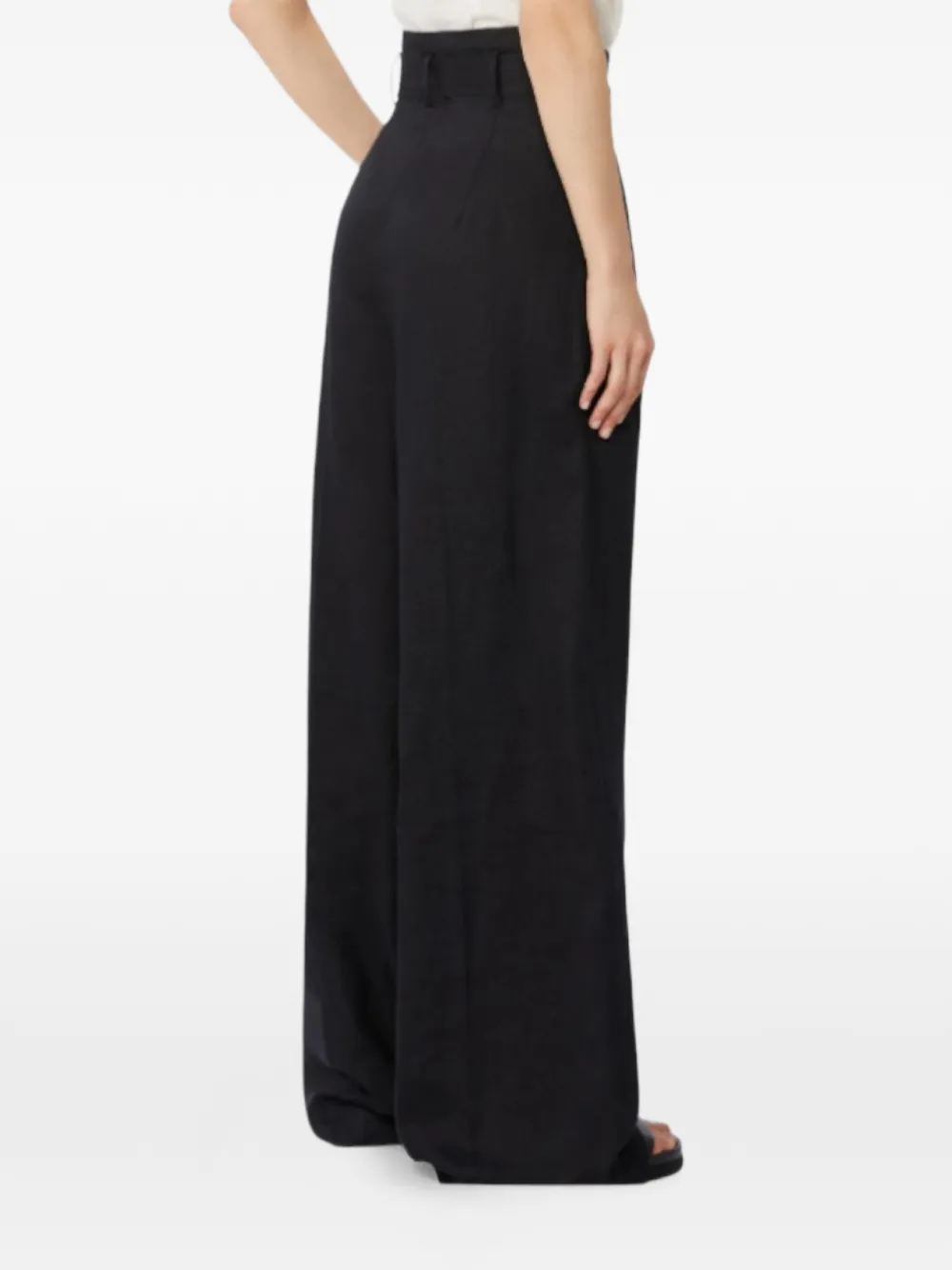 Max Mara belted tailored trousers Zwart