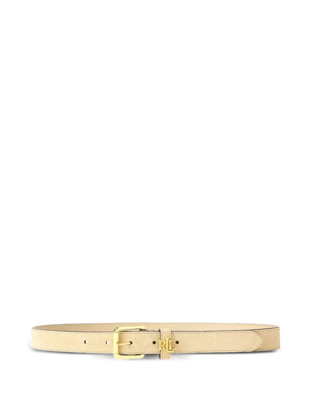 Lauren Ralph Lauren Cintura in pelle con placca logo - Toni neutri