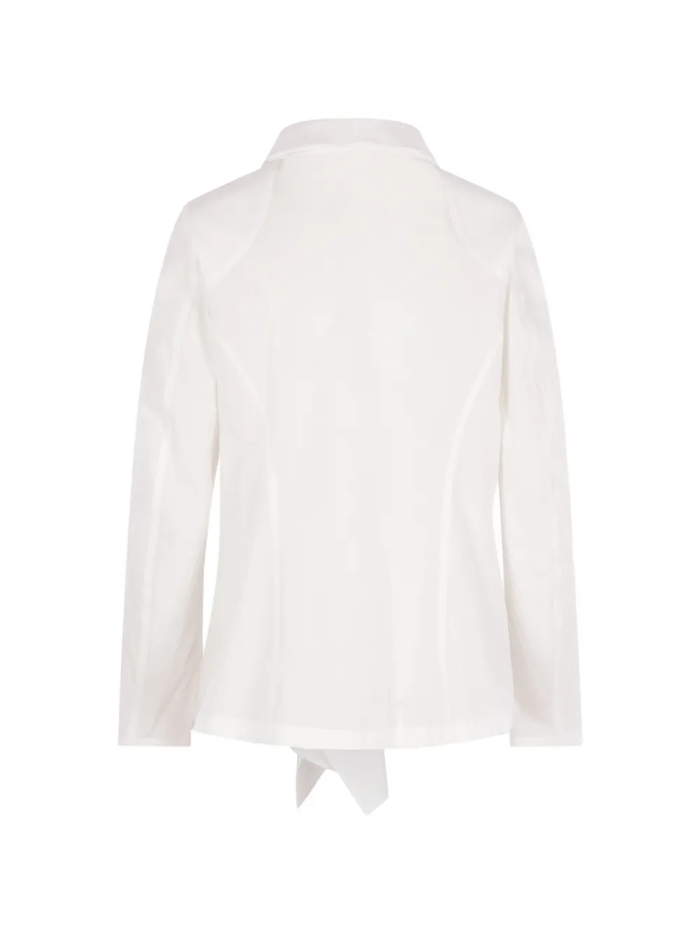 Yohji Yamamoto Popeline jack met sjaalrevers Wit
