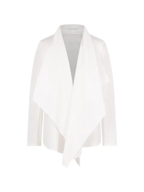 Yohji Yamamoto chaqueta de popelina con solapas de esmoquin