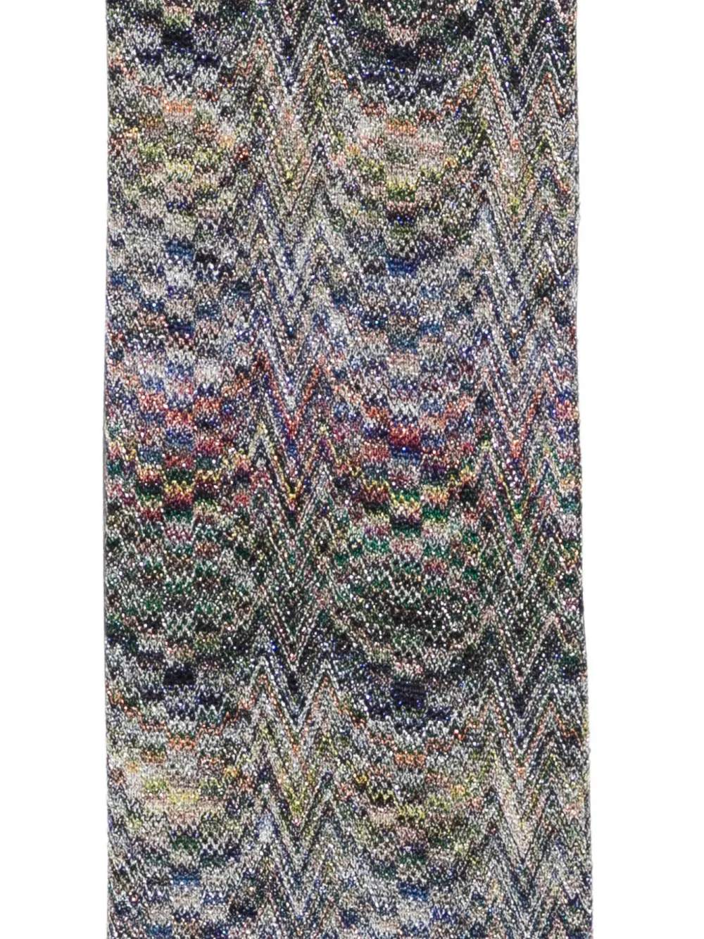 Missoni Sjaal met franje en zigzagprint Grijs