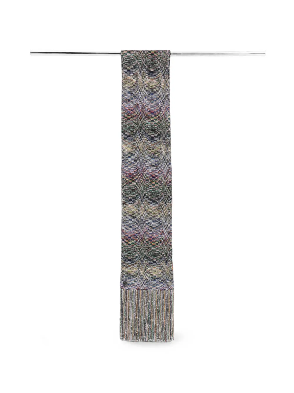 Missoni zigzag fringed scarf - Grau