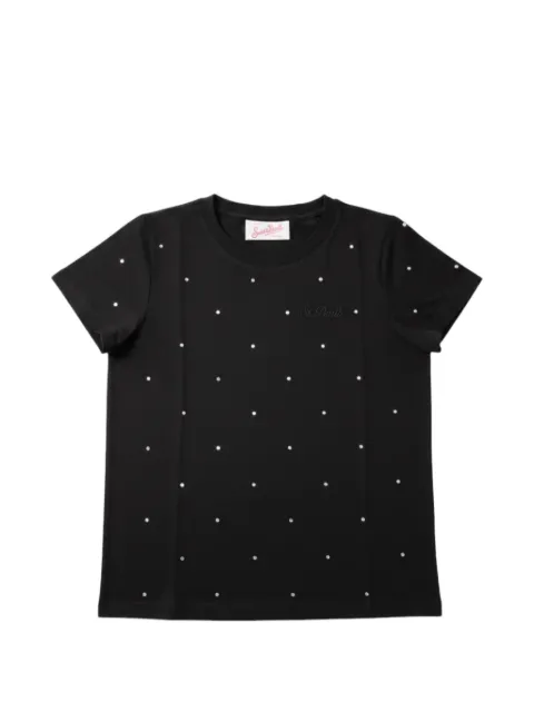 MC2 Saint Barth Kids 나이브스 라인스톤 장식 티셔츠