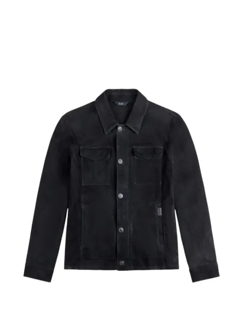 Fay suede-leather shirt jacket