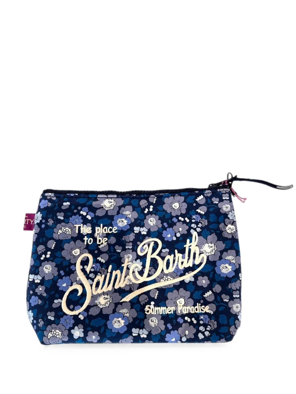 MC2 Saint Barth Kleine Aline clutch met bloe print Blauw